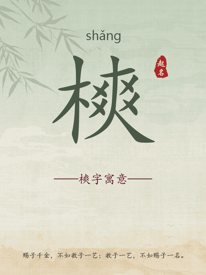 樉字取名寓意详解