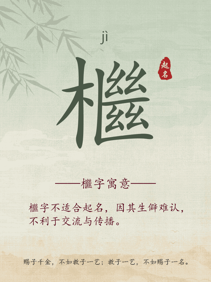 檵字取名寓意详解