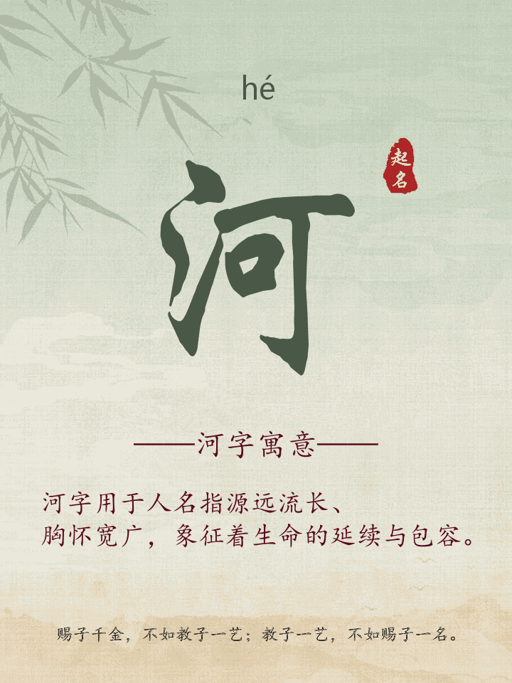 河字取名寓意详解
