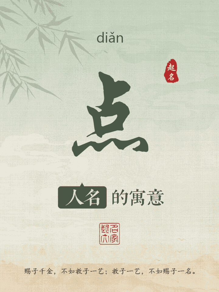 点字取名寓意