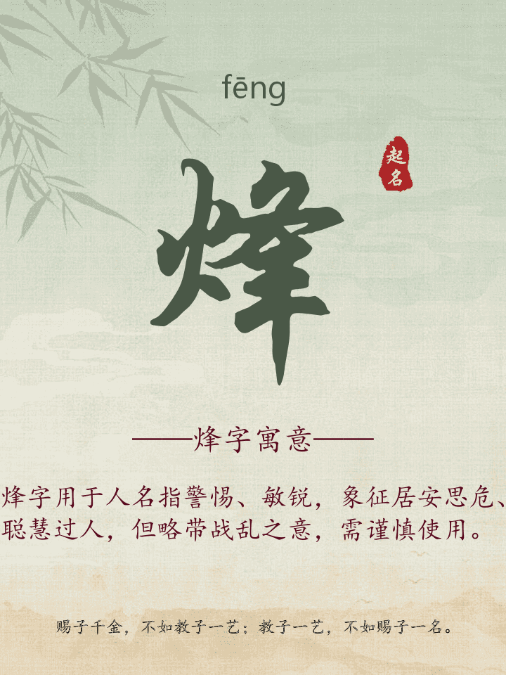 烽字取名寓意详解