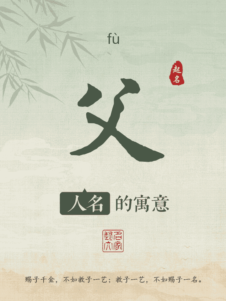 父字取名寓意
