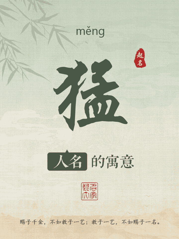猛字取名寓意