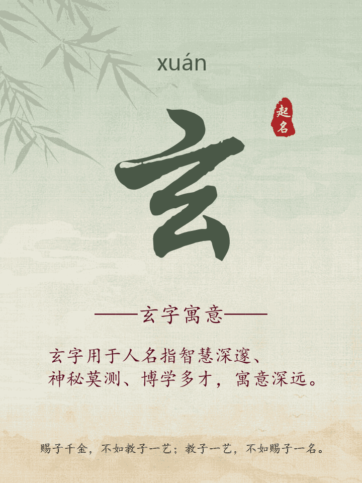 玄字取名寓意详解