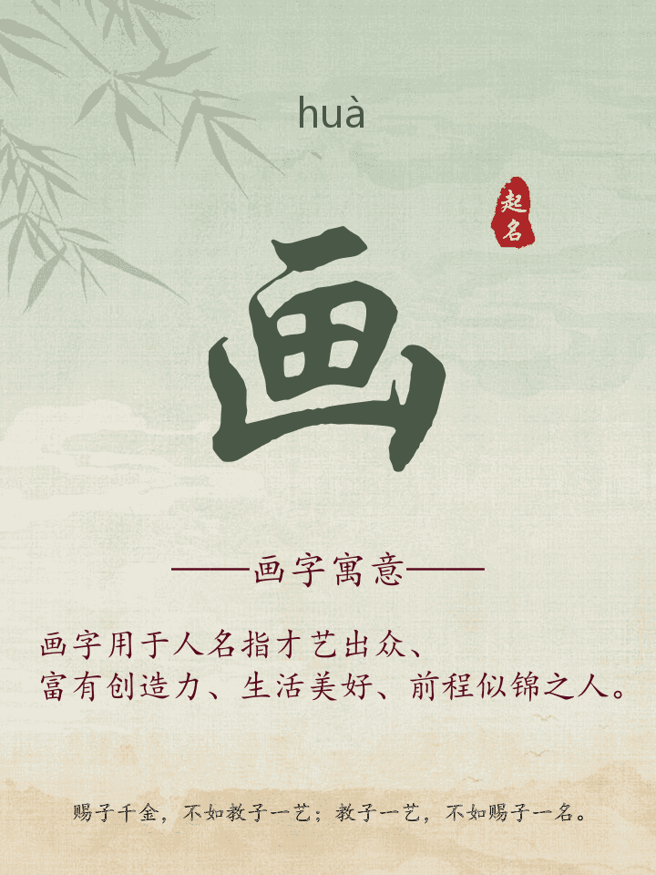 画字取名寓意详解