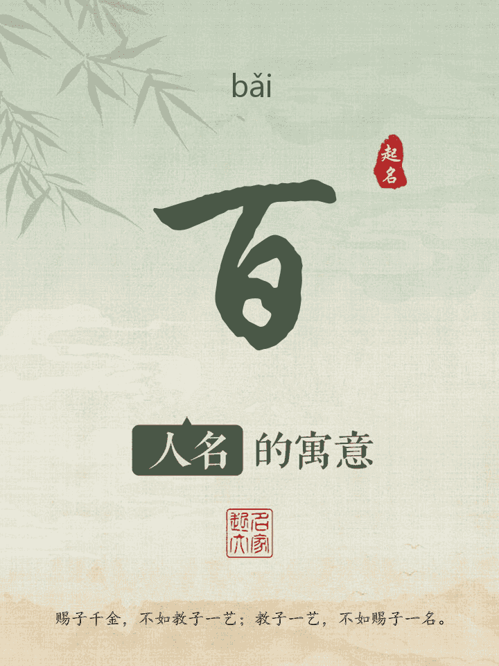 百字取名寓意