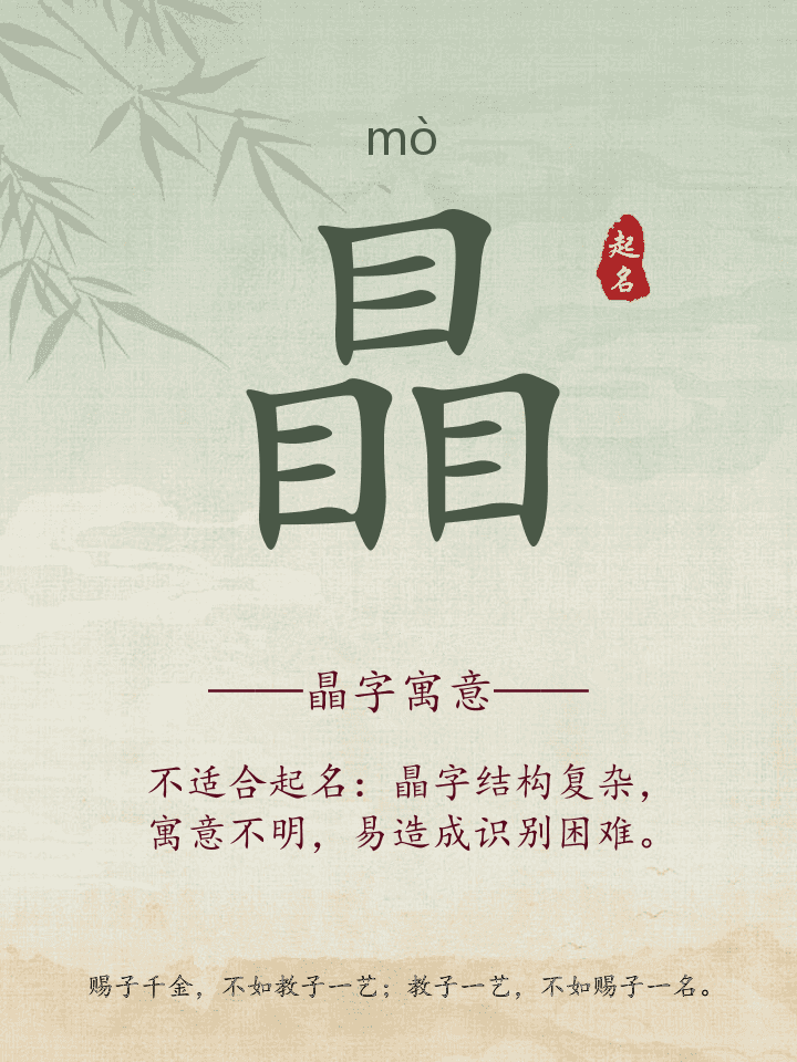 瞐字取名寓意详解