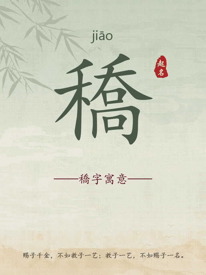 穚字取名寓意详解