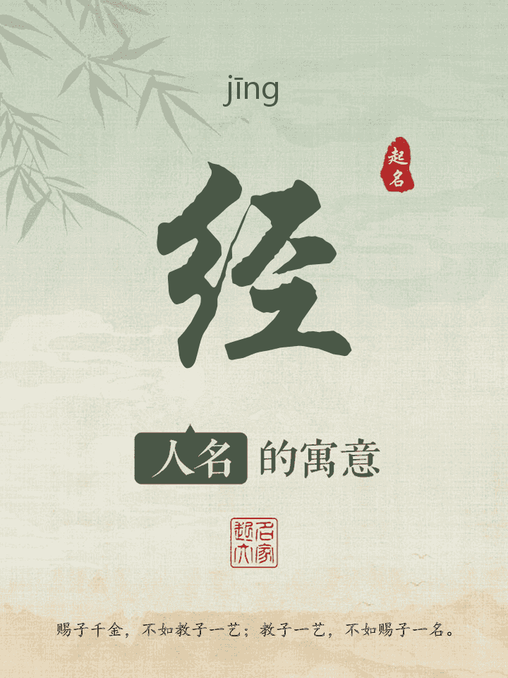 经字取名寓意