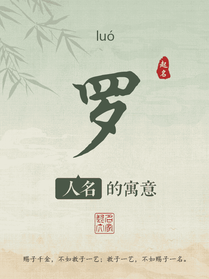 罗字取名寓意
