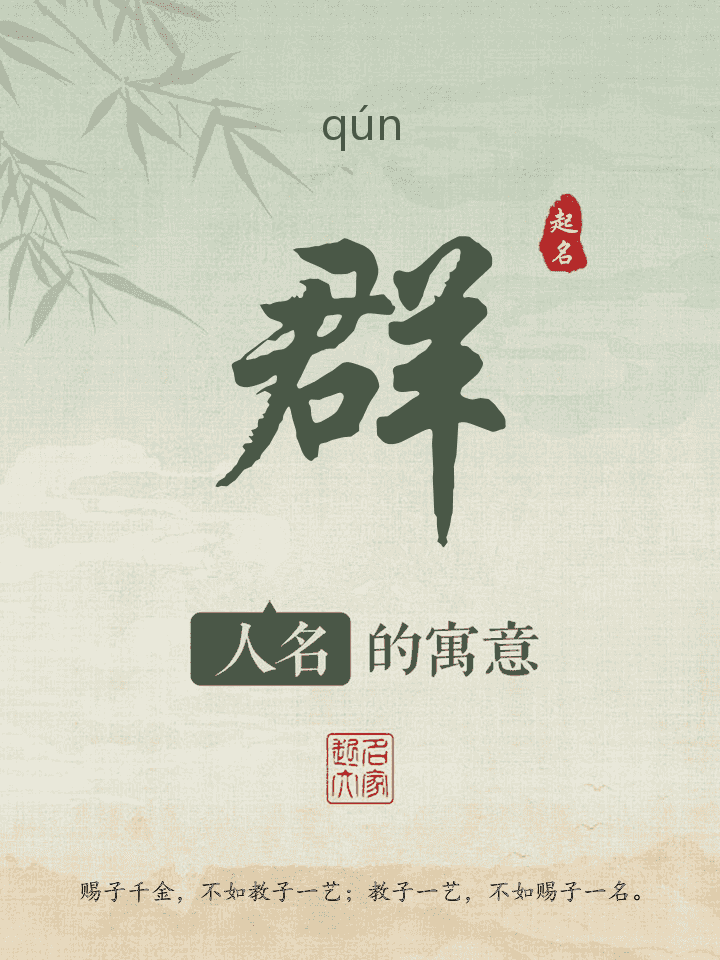 群字取名寓意