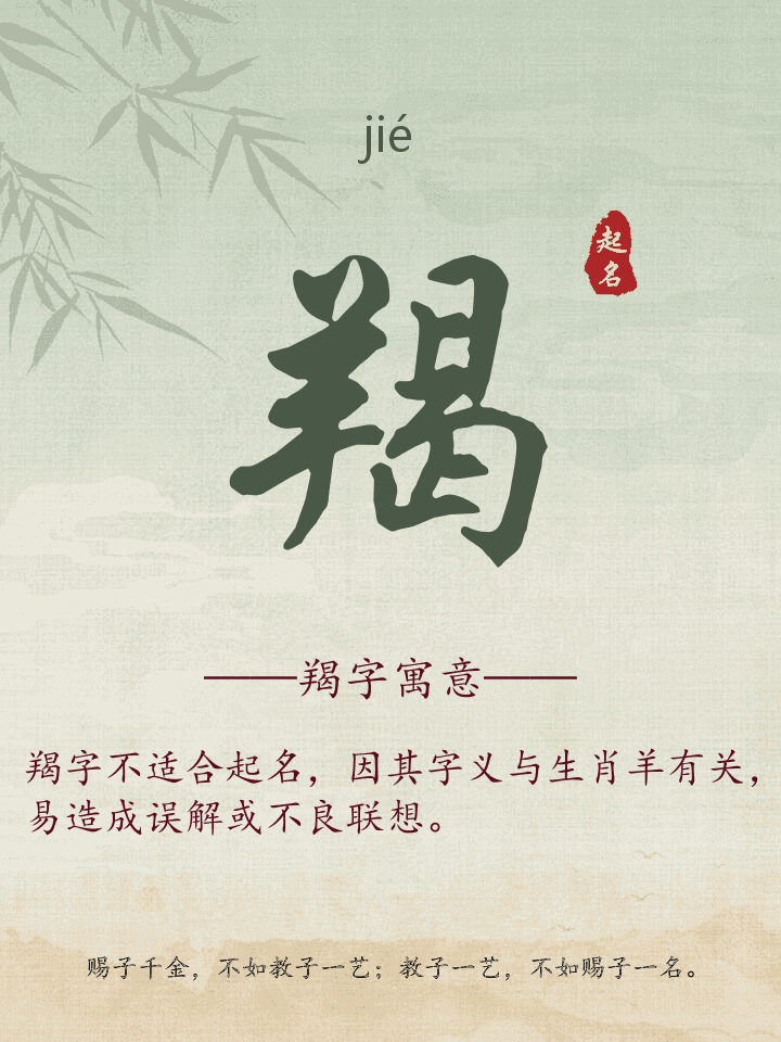 羯字取名寓意详解