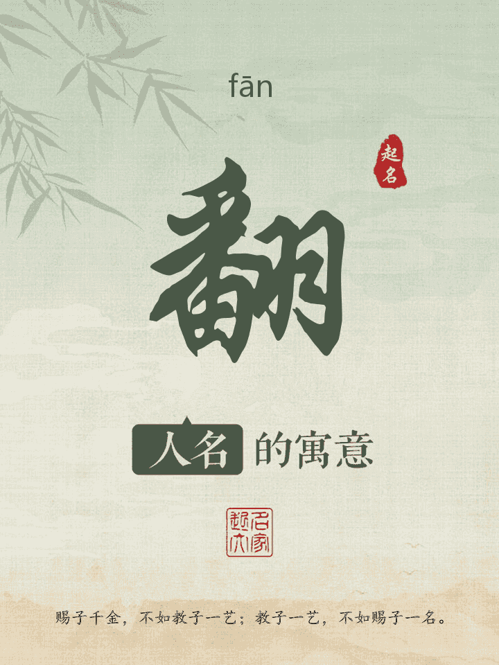 翻字取名寓意