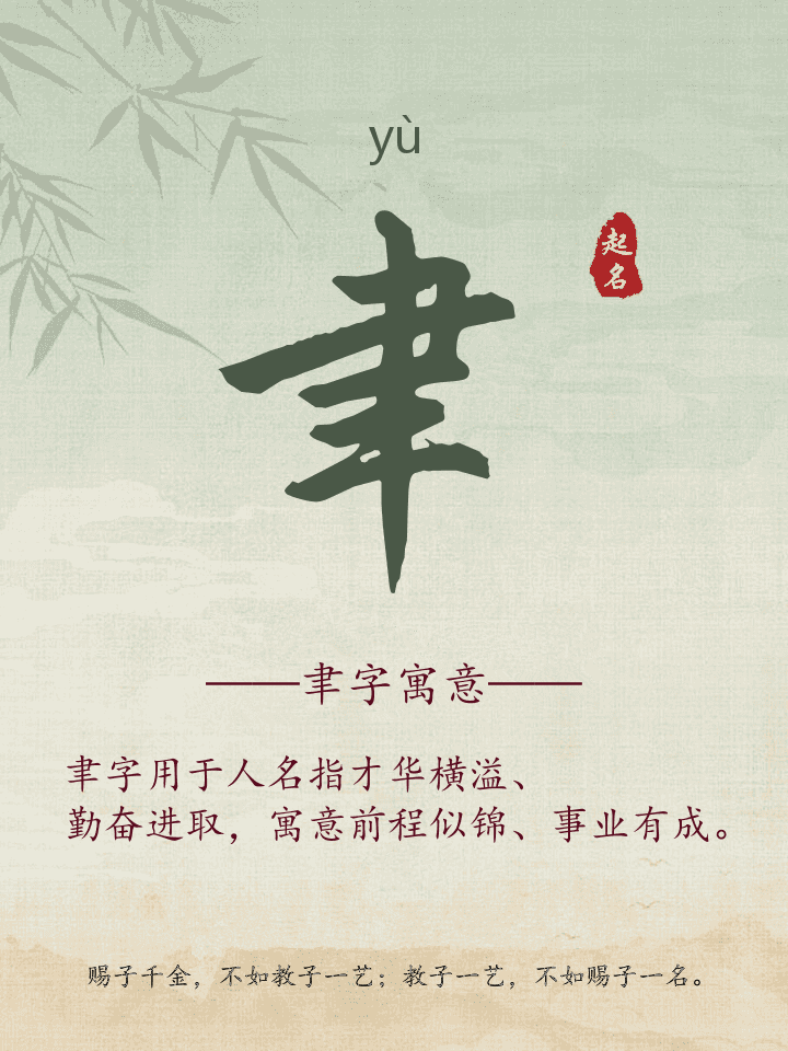 聿字取名寓意详解