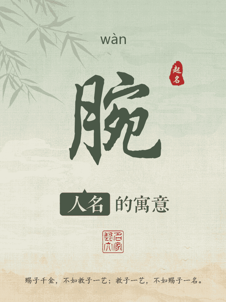 腕字取名寓意