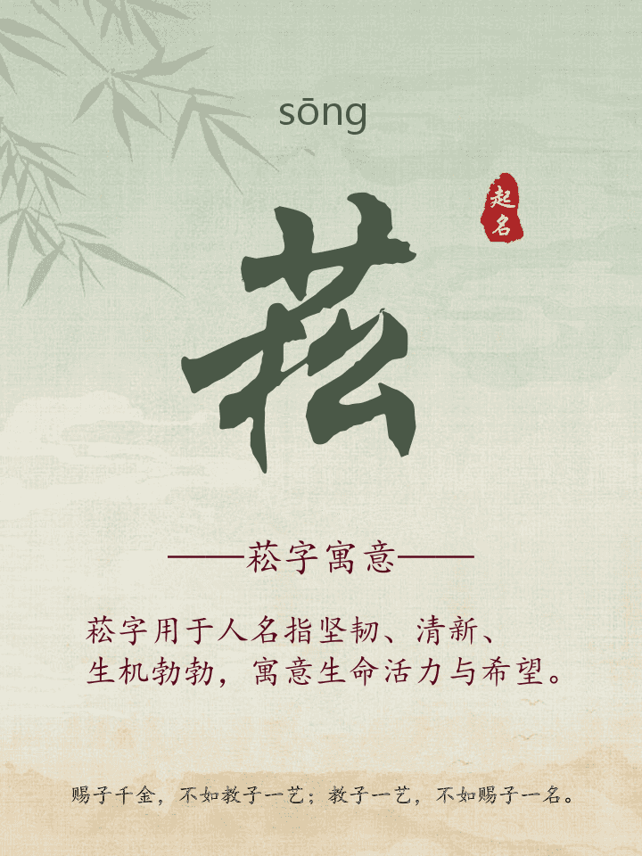 菘字取名寓意详解