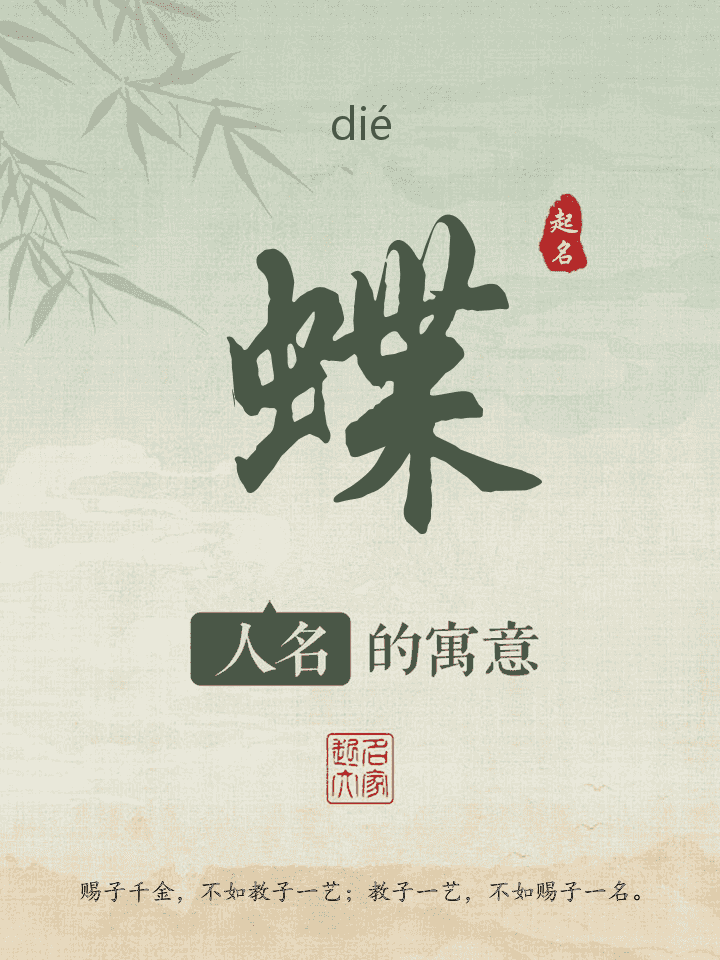 蝶字取名寓意