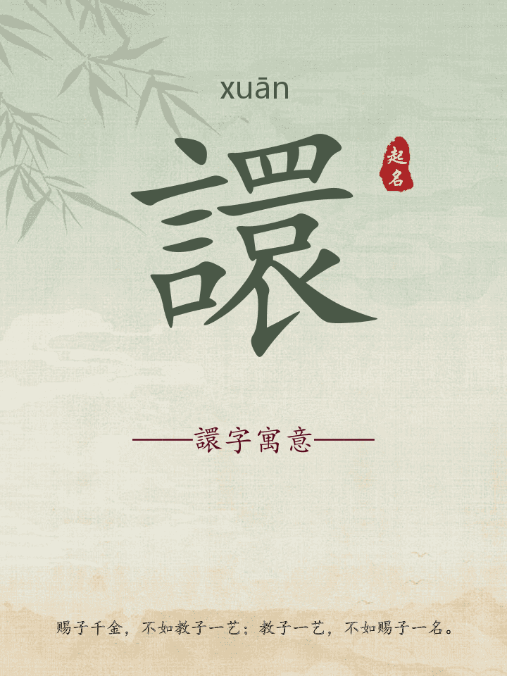 譞字取名寓意详解