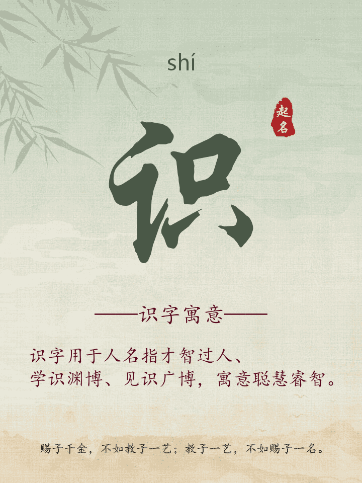 识字取名寓意详解