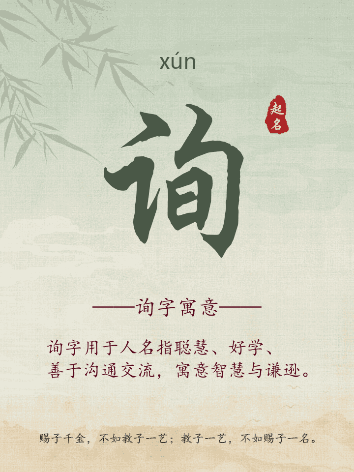 询字取名寓意详解