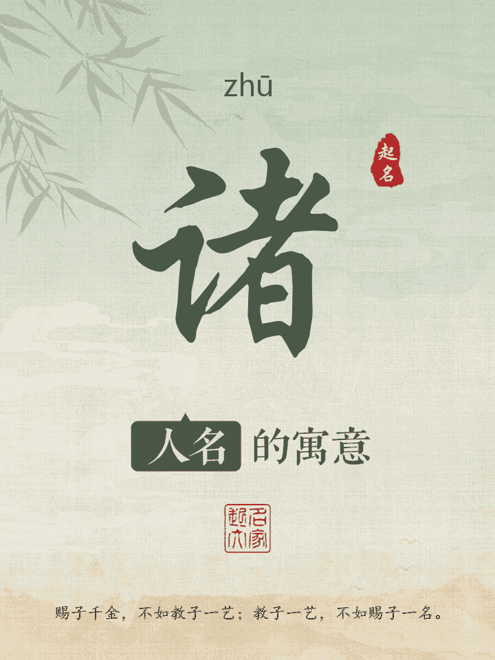 诸字取名寓意