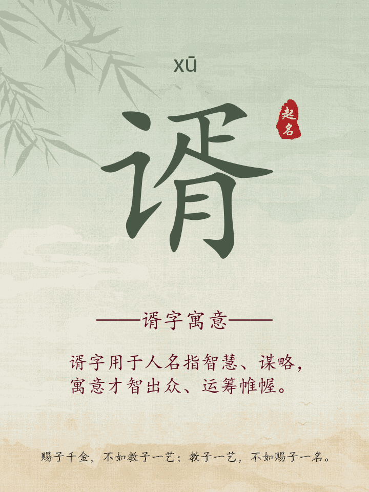 谞字取名寓意详解