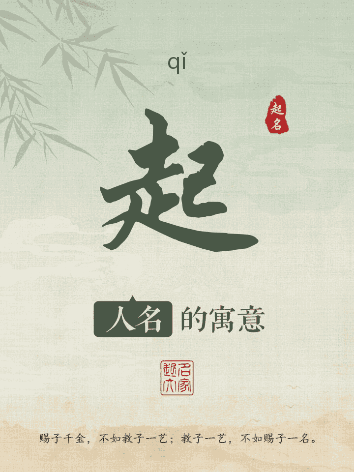 起字取名寓意