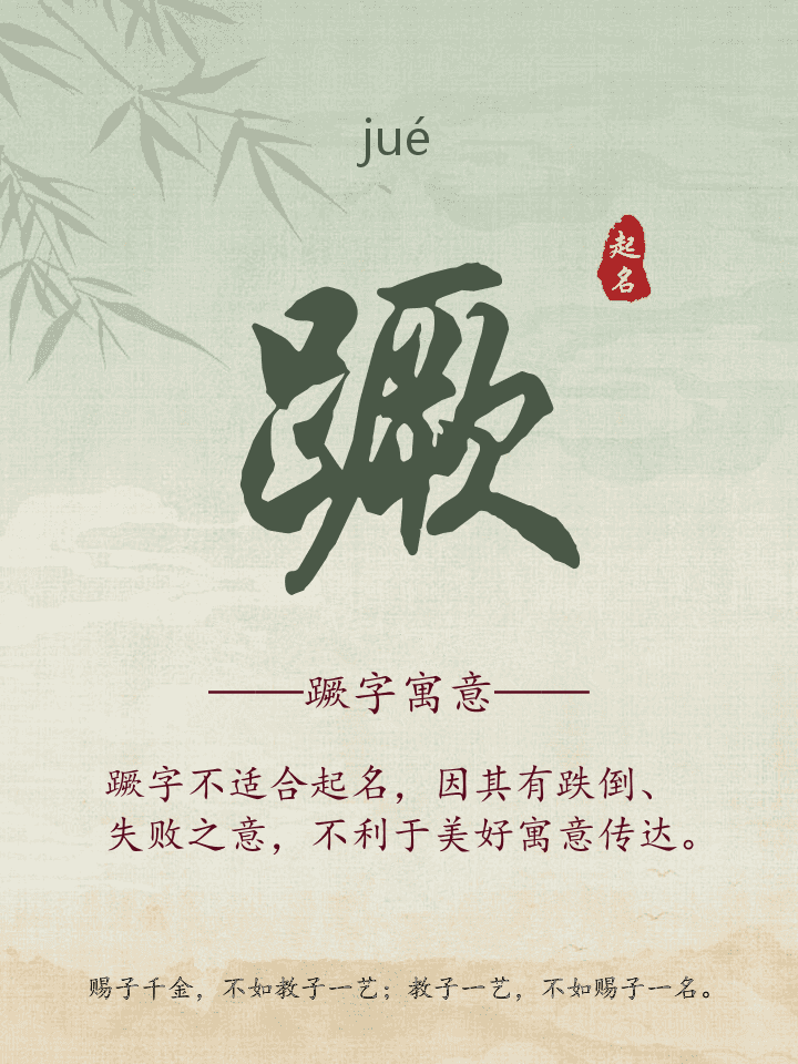 蹶字取名寓意详解