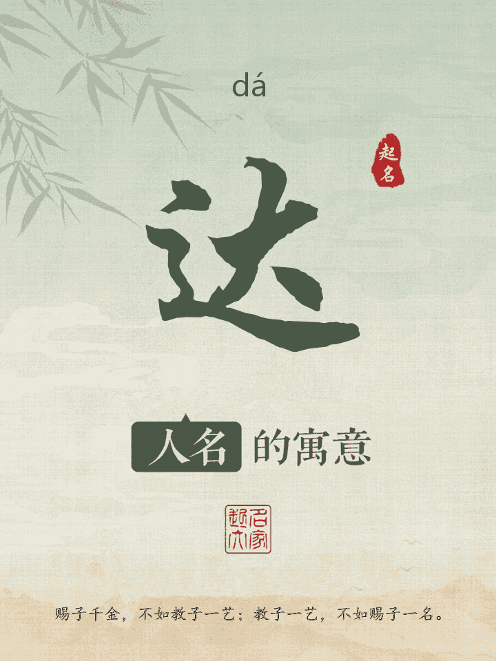 达字取名寓意