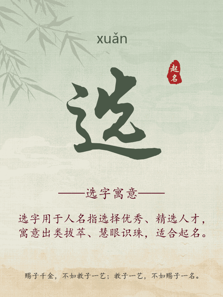 选字取名寓意详解