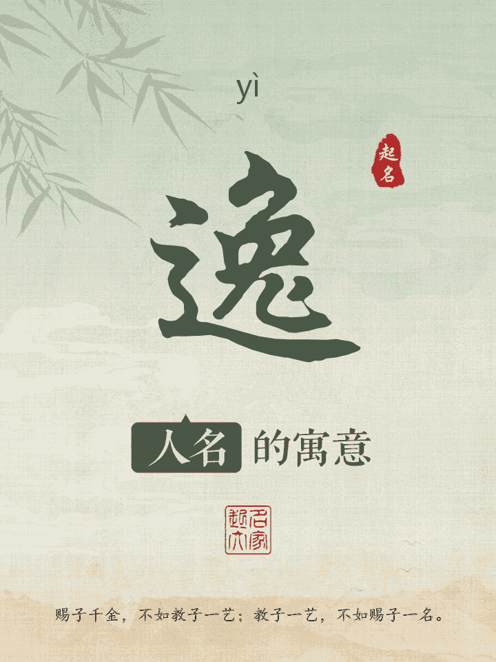 逸字取名寓意