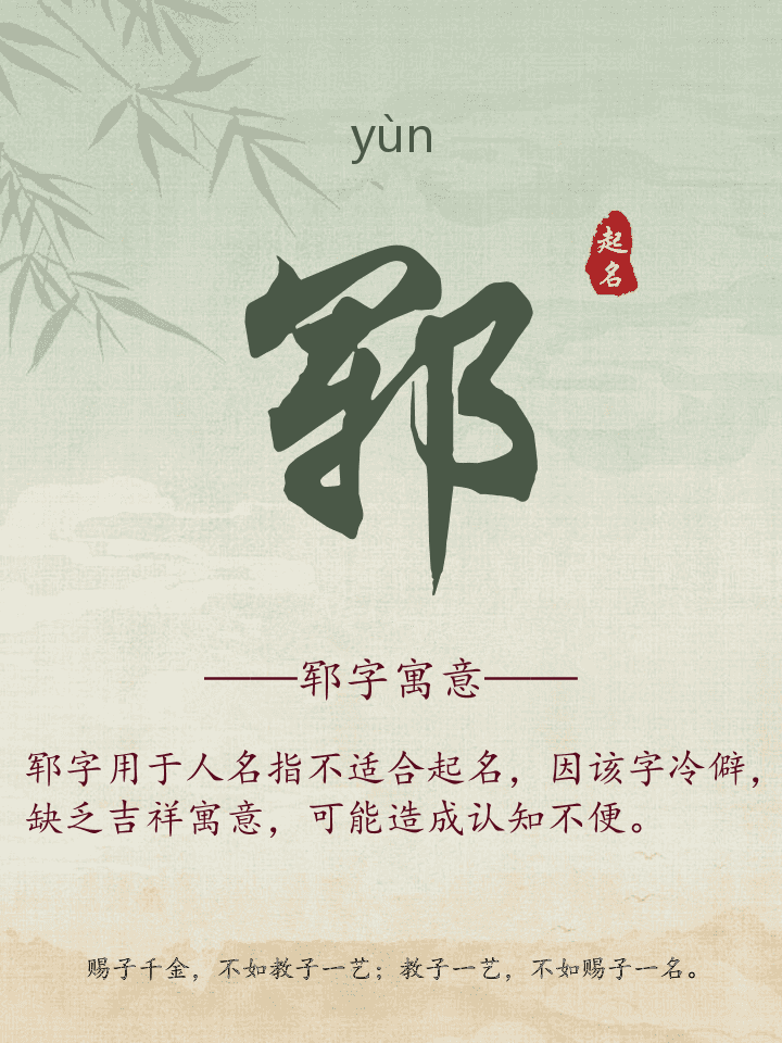 郓字取名寓意详解