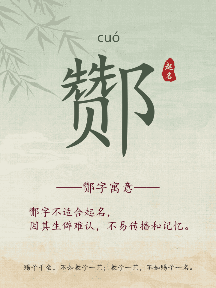 酂字取名寓意详解