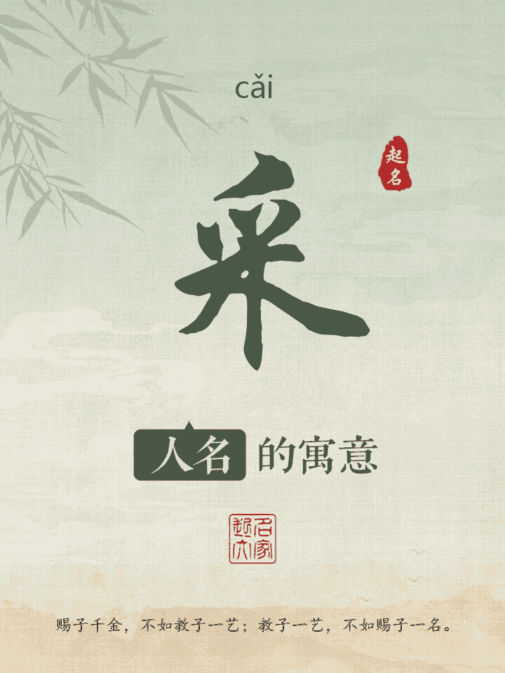 采字取名寓意