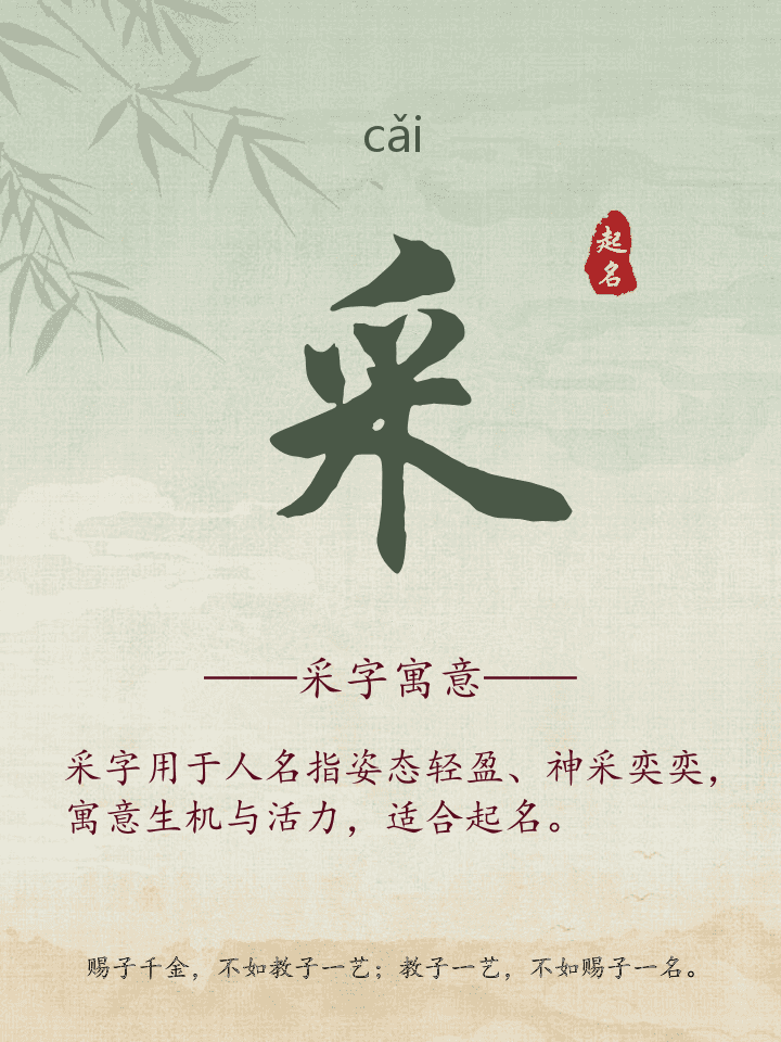 采字取名寓意详解