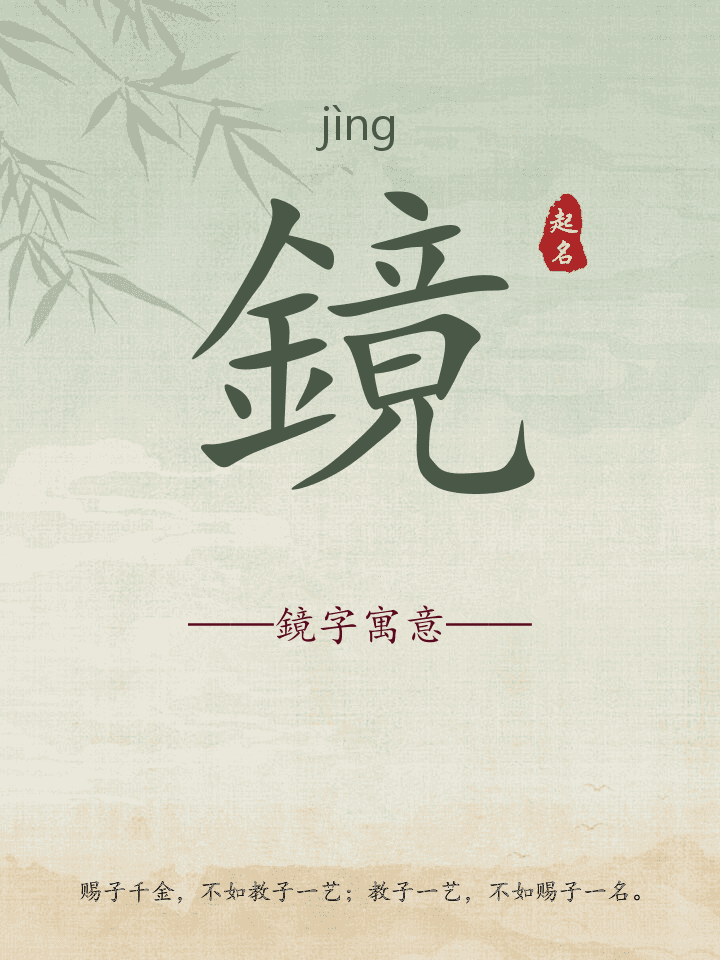 鏡字取名寓意详解