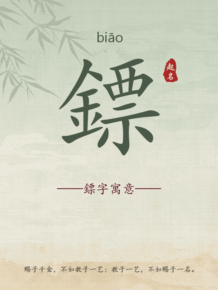 鏢字取名寓意详解