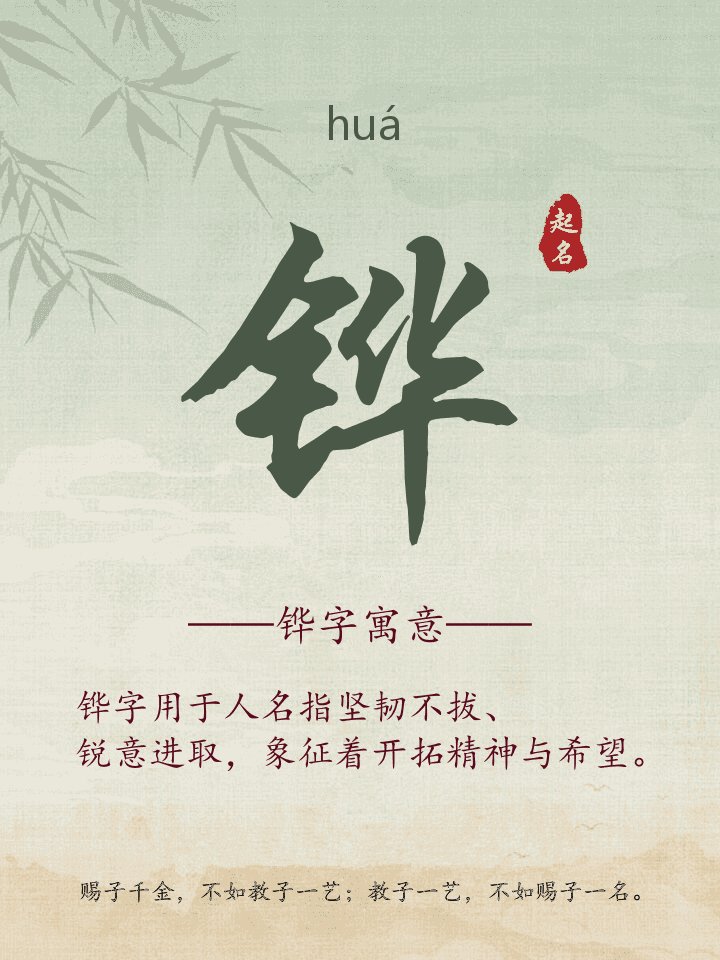 铧字取名寓意详解