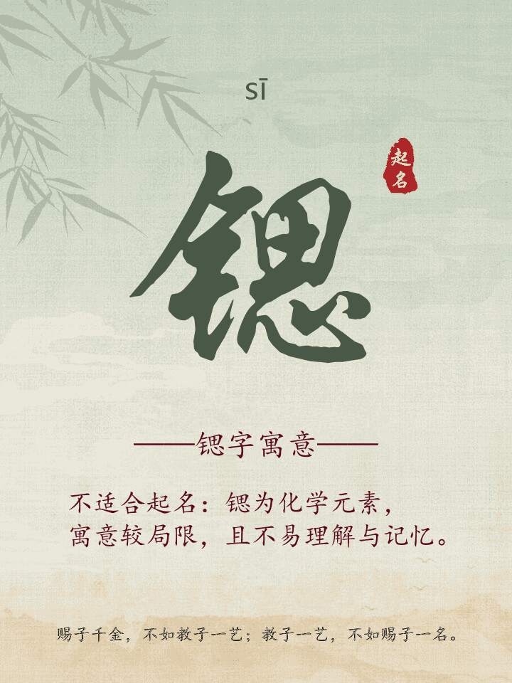 锶字取名寓意详解