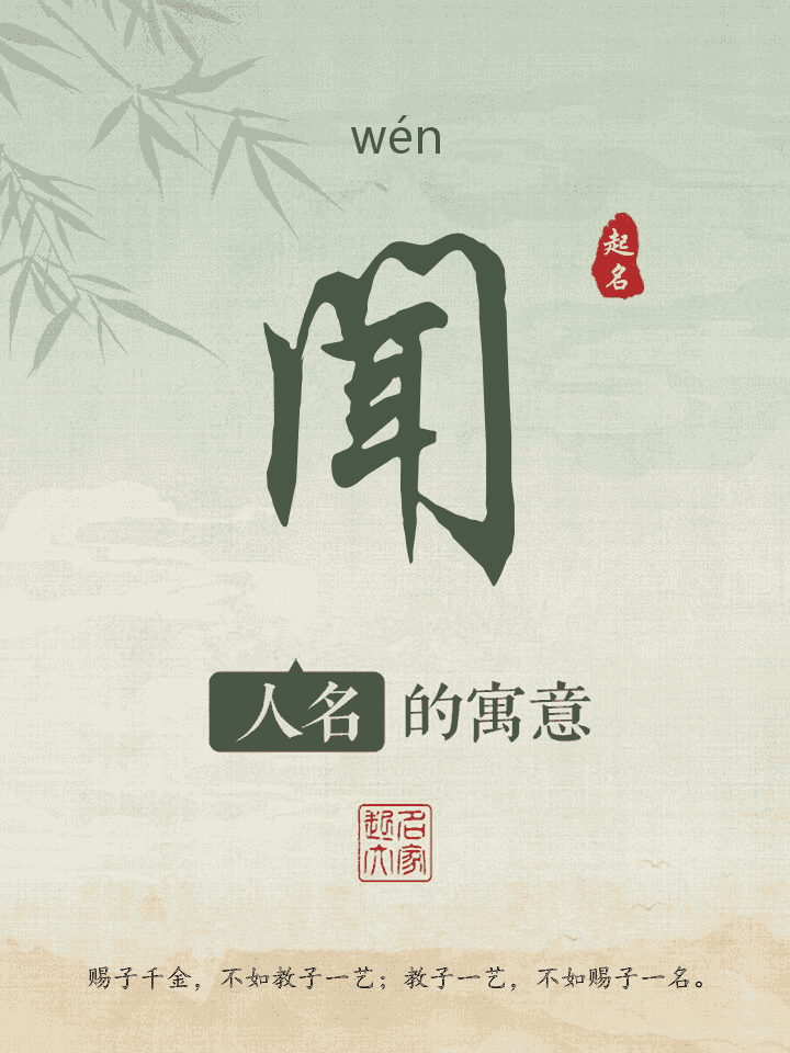 闻字取名寓意