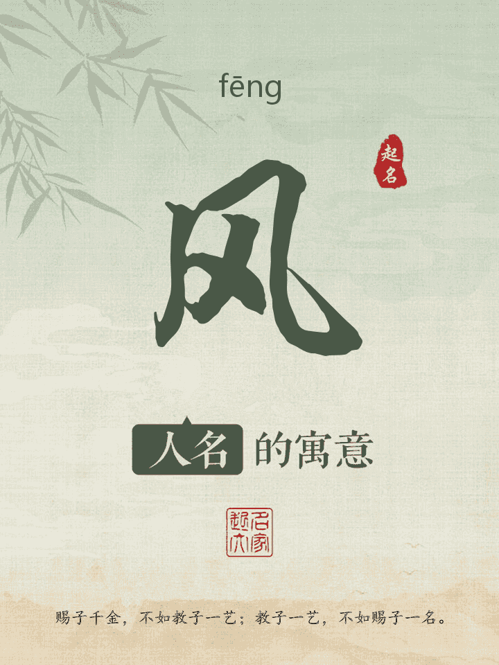 风字取名寓意