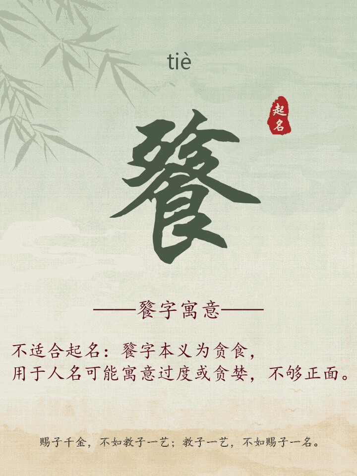 餮字取名寓意详解