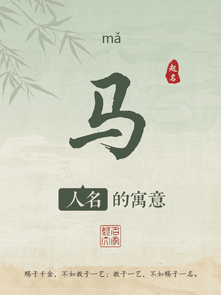 马字取名寓意