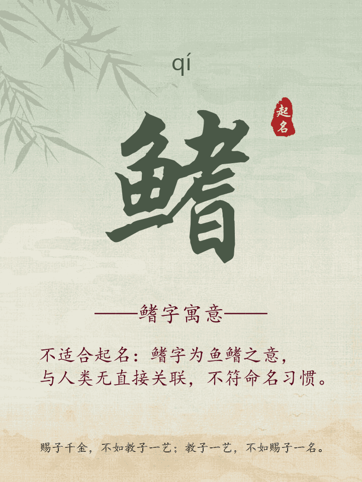 鳍字取名寓意详解