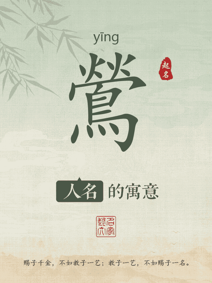 鶯字取名寓意