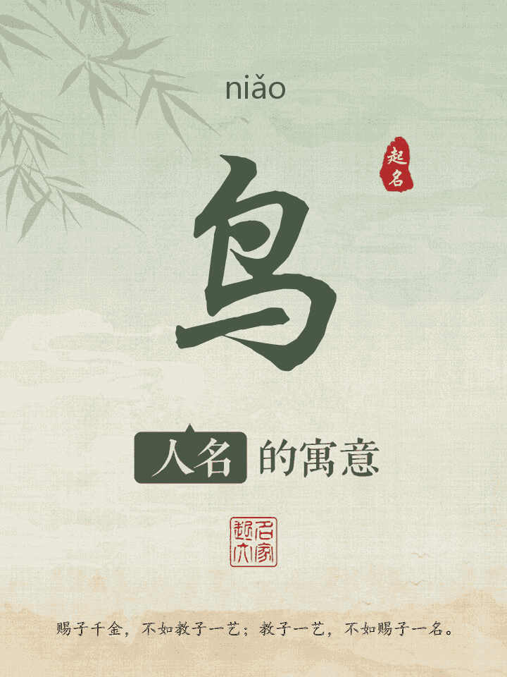 鸟字取名寓意