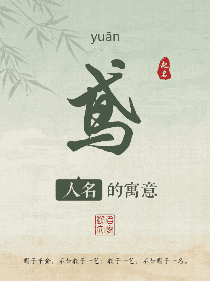 鸢字取名寓意