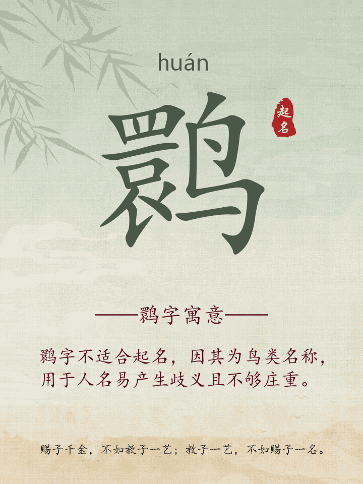 鹮字取名寓意详解
