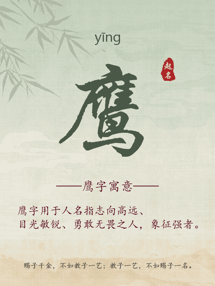 鹰字取名寓意详解