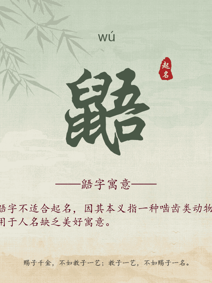 鼯字取名寓意